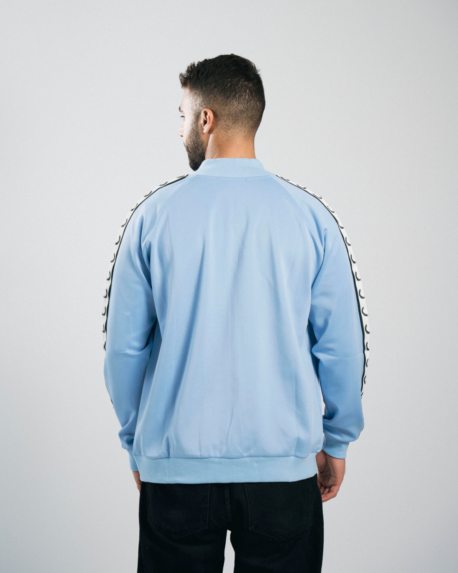 FredPerry Taped Jacket In Baby Blue