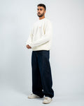 FredPerry Knitted Crewneck in Off-White