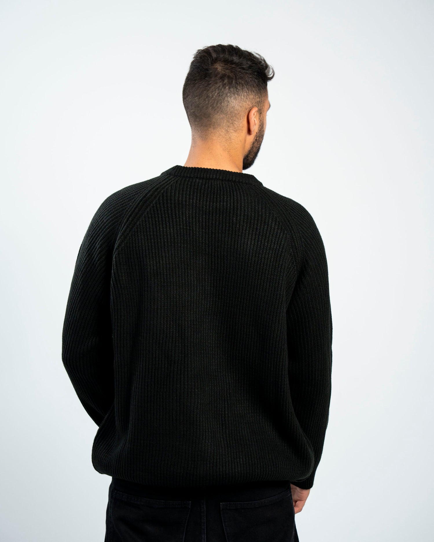 FredPerry Knitted Crewneck in Black