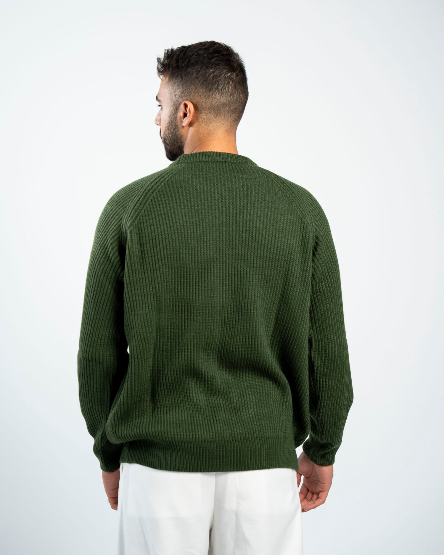 FredPerry Knitted Crewneck in Green