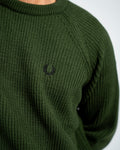 FredPerry Knitted Crewneck in Green