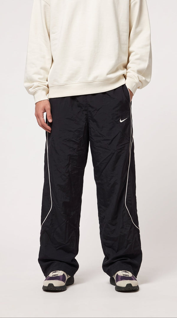 Vintage Nike Track Pants Black with Curved Side Stripes | Y2K 2000s