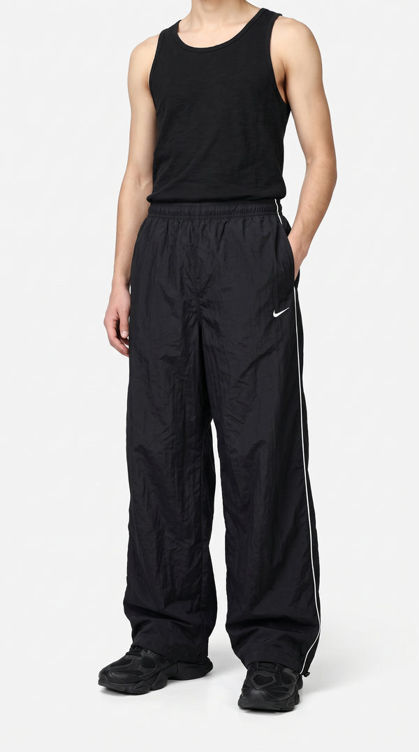 Vintage Nike Track Pants Black with Double Side Stripes | Y2K 2000s