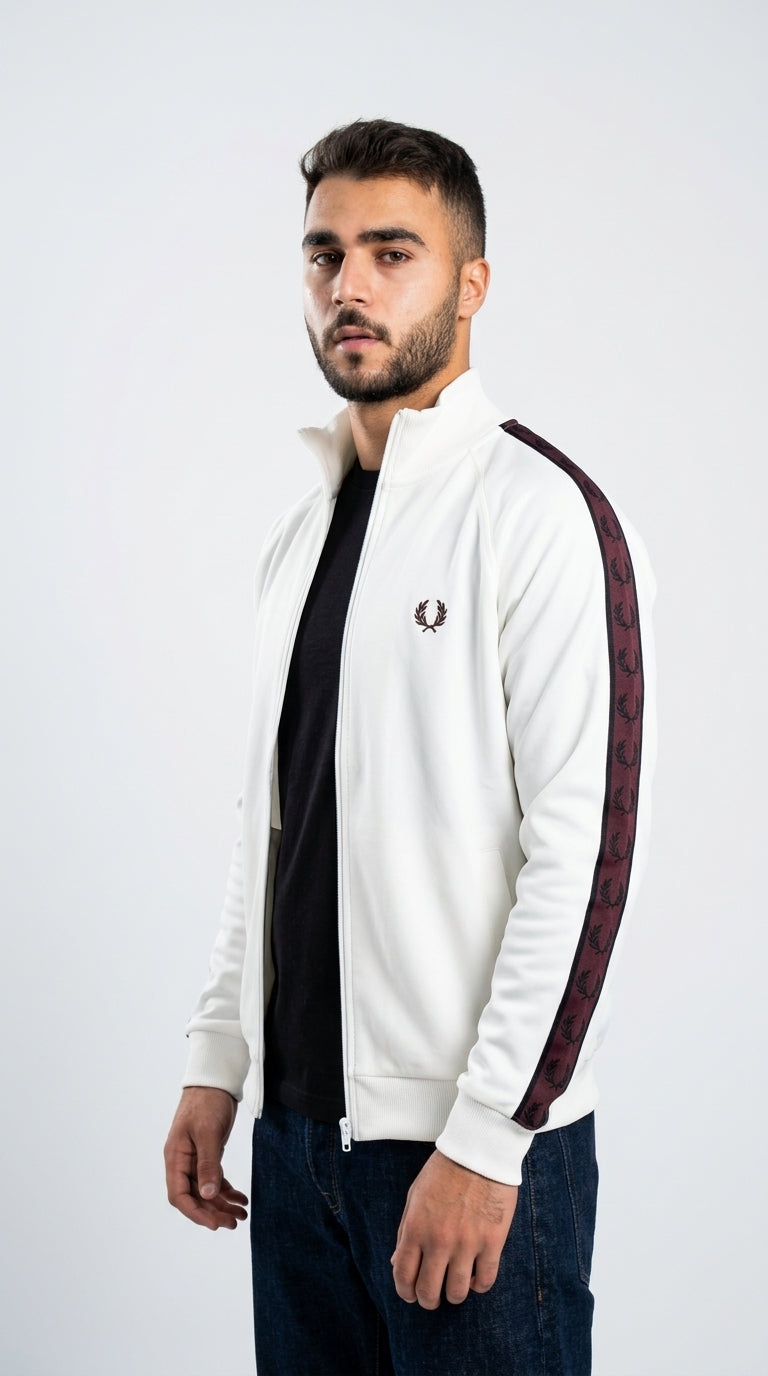 FredPerry Taped Jacket In Off-White