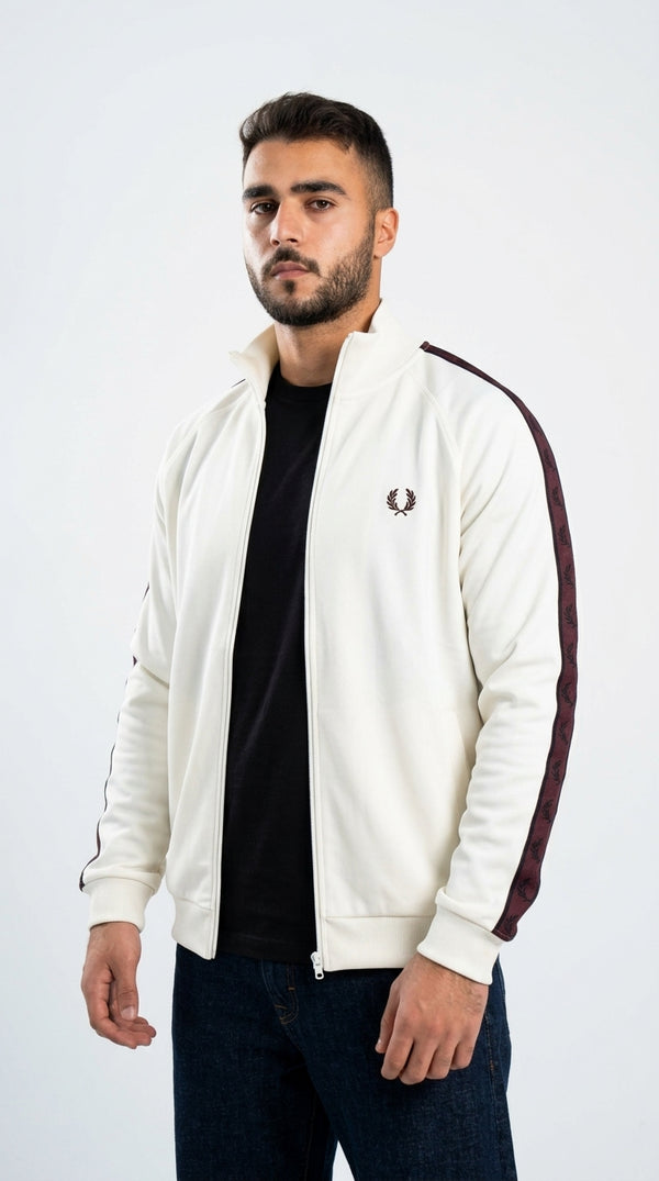 FredPerry Taped Jacket In Off-White