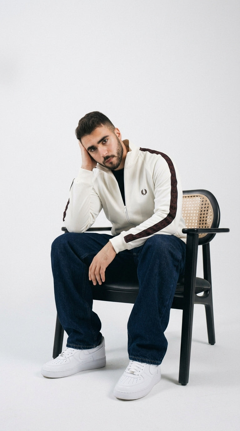 FredPerry Taped Jacket In Off-White
