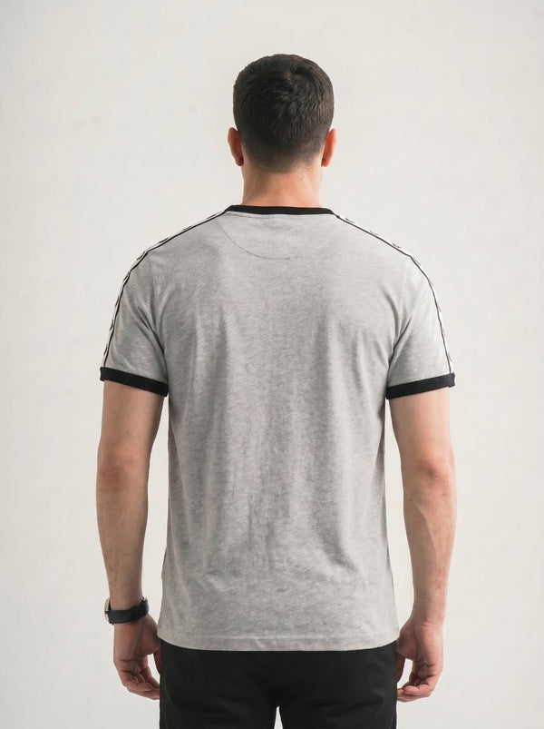FredPerry Taped T-shirt In Light Grey
