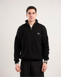 FredPerry Black Knitted Quarter Zipper