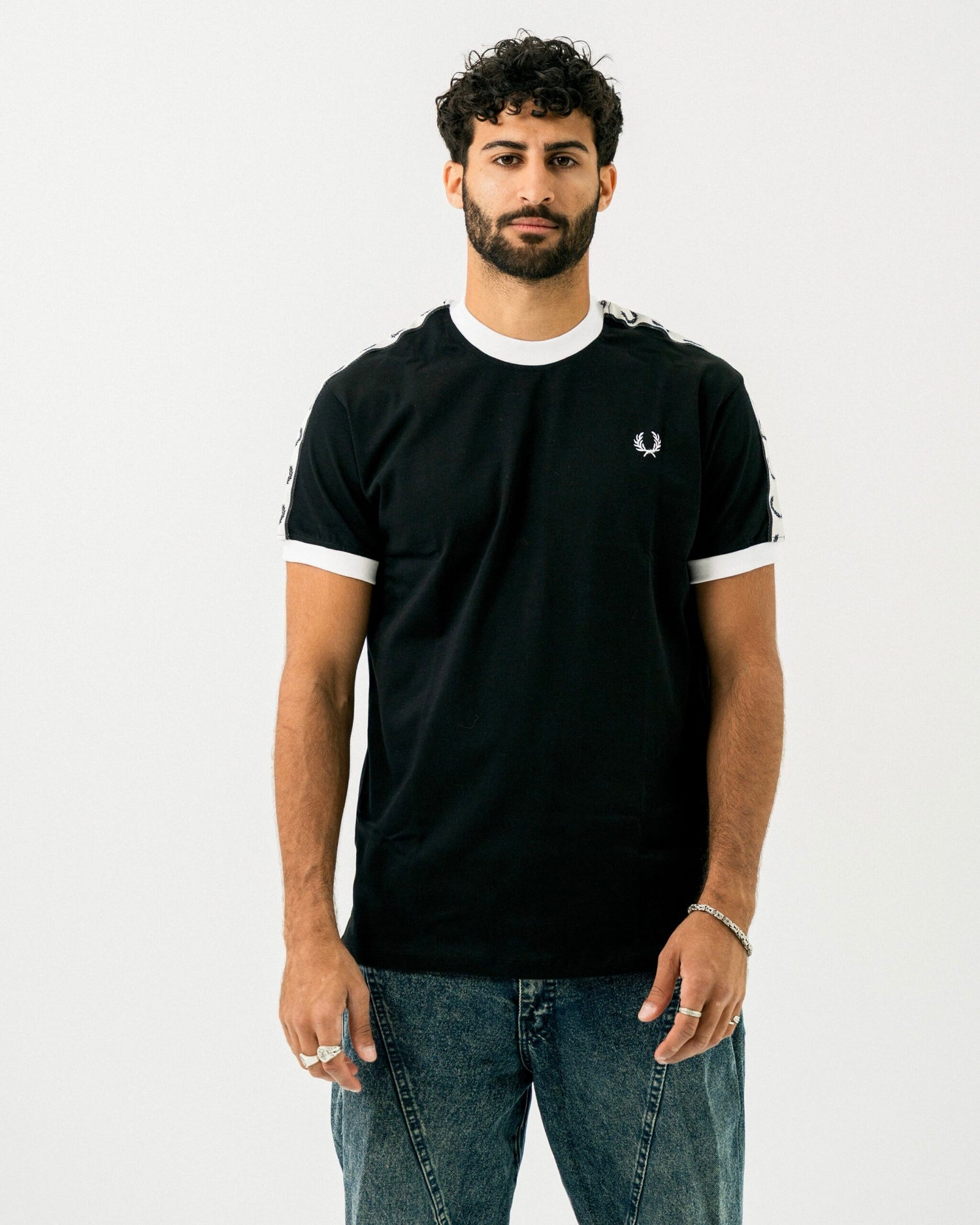 FredPerry Taped T-shirt In Black