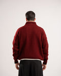 FredPerry Burgundy Knitted Quarter Zipper