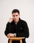 FredPerry Black Knitted Quarter Zipper