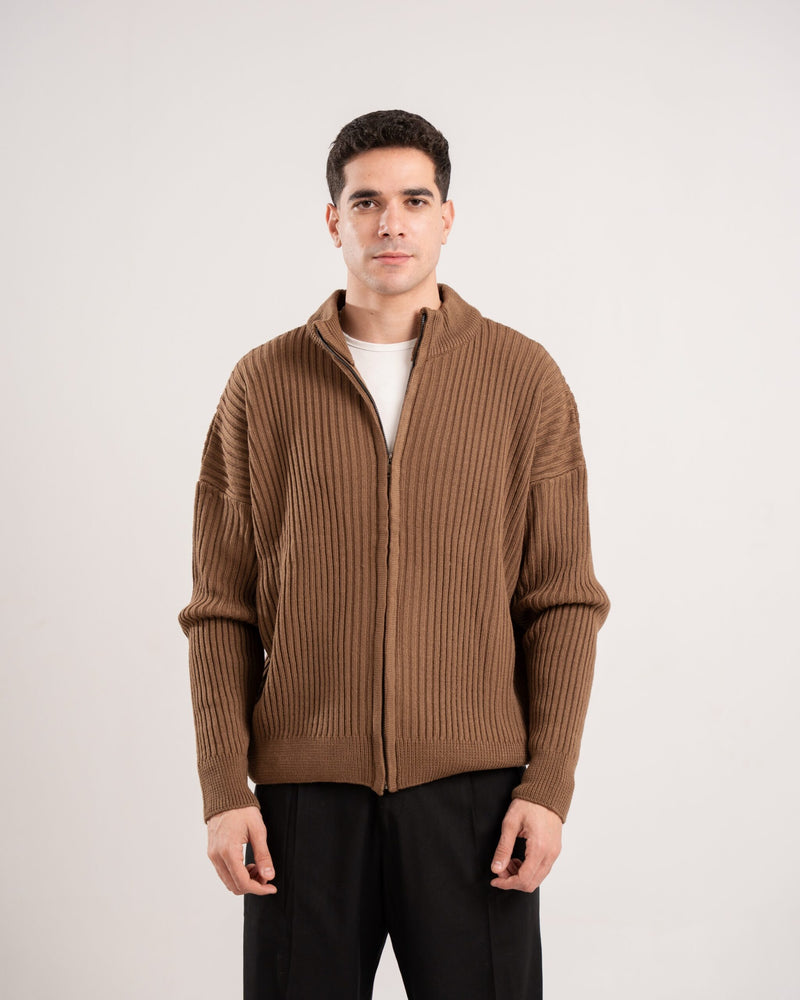 NoStylist Brown Knitted Jacket