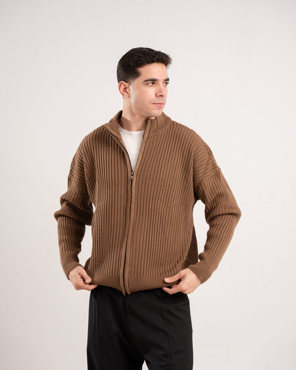 NoStylist Brown Knitted Jacket