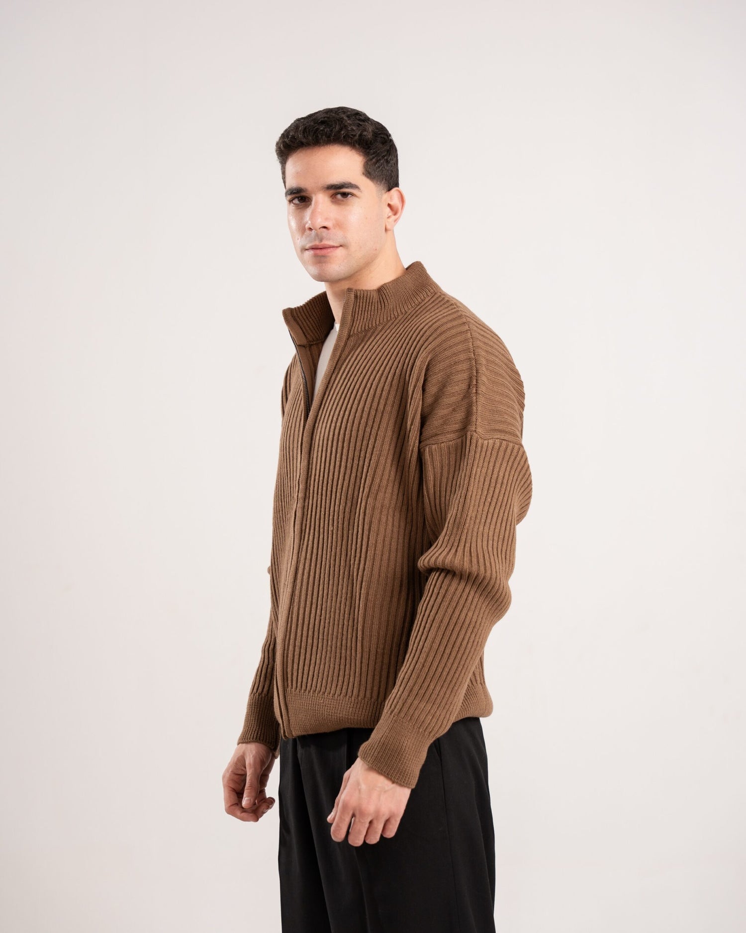NoStylist Brown Knitted Jacket