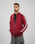 FredPerry Taped Jacket In Maroon Red