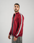 FredPerry Taped Jacket In Maroon Red