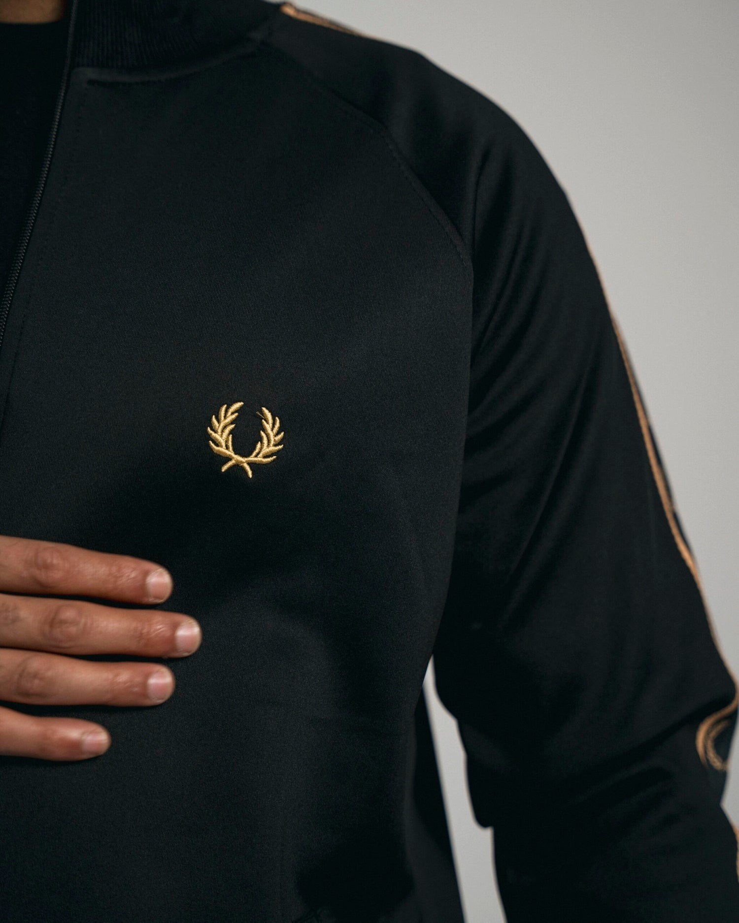 FredPerry Taped Jacket In Gold