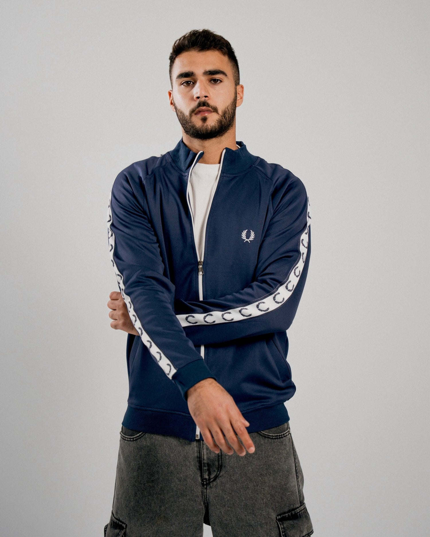 FredPerry Taped Jacket In Navy