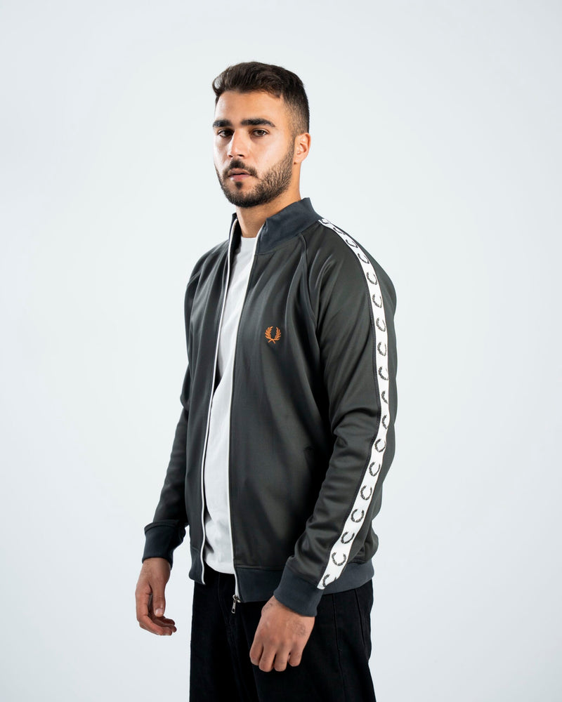 FredPerry Taped Jacket In Dark Grey