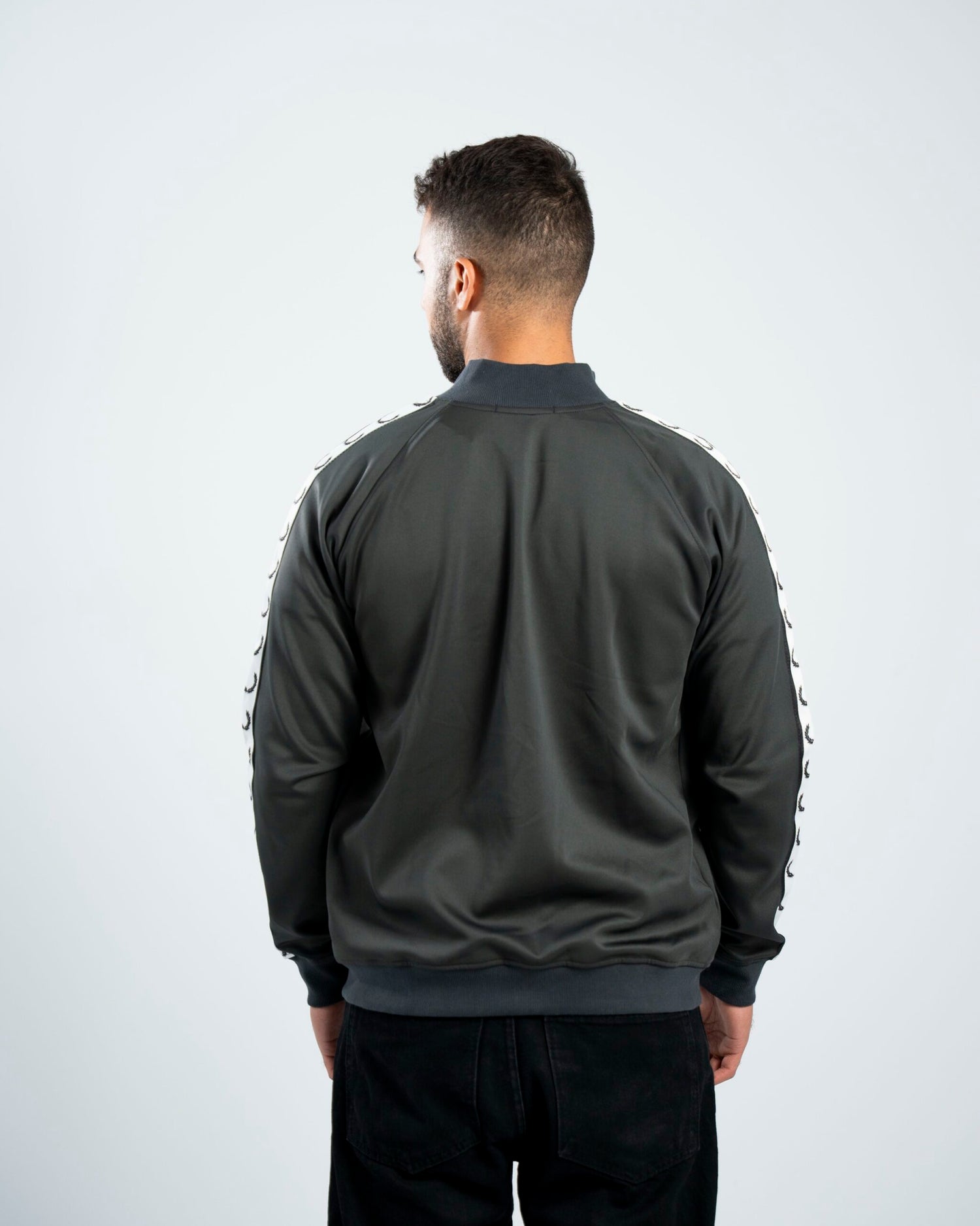 FredPerry Taped Jacket In Dark Grey