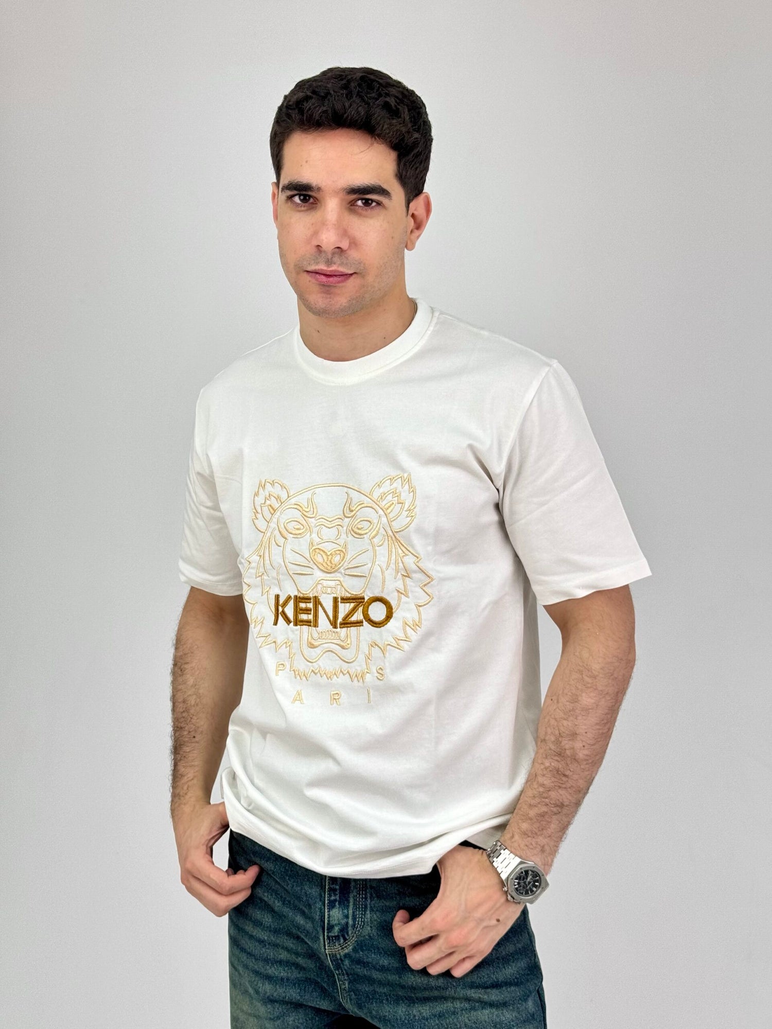 KENZO Stitched T-Shirt in White