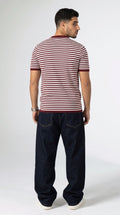Knitted Calvin Klein T-Shirt in Burgundy