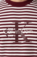 Knitted Calvin Klein T-Shirt in Burgundy
