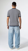 Knitted Calvin Klein T-Shirt in Navy