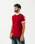 FredPerry Taped T-shirt In Maroon
