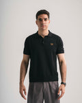 FredPerry Knitted Polo T-Shirt in Black