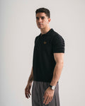 FredPerry Knitted Polo T-Shirt in Black