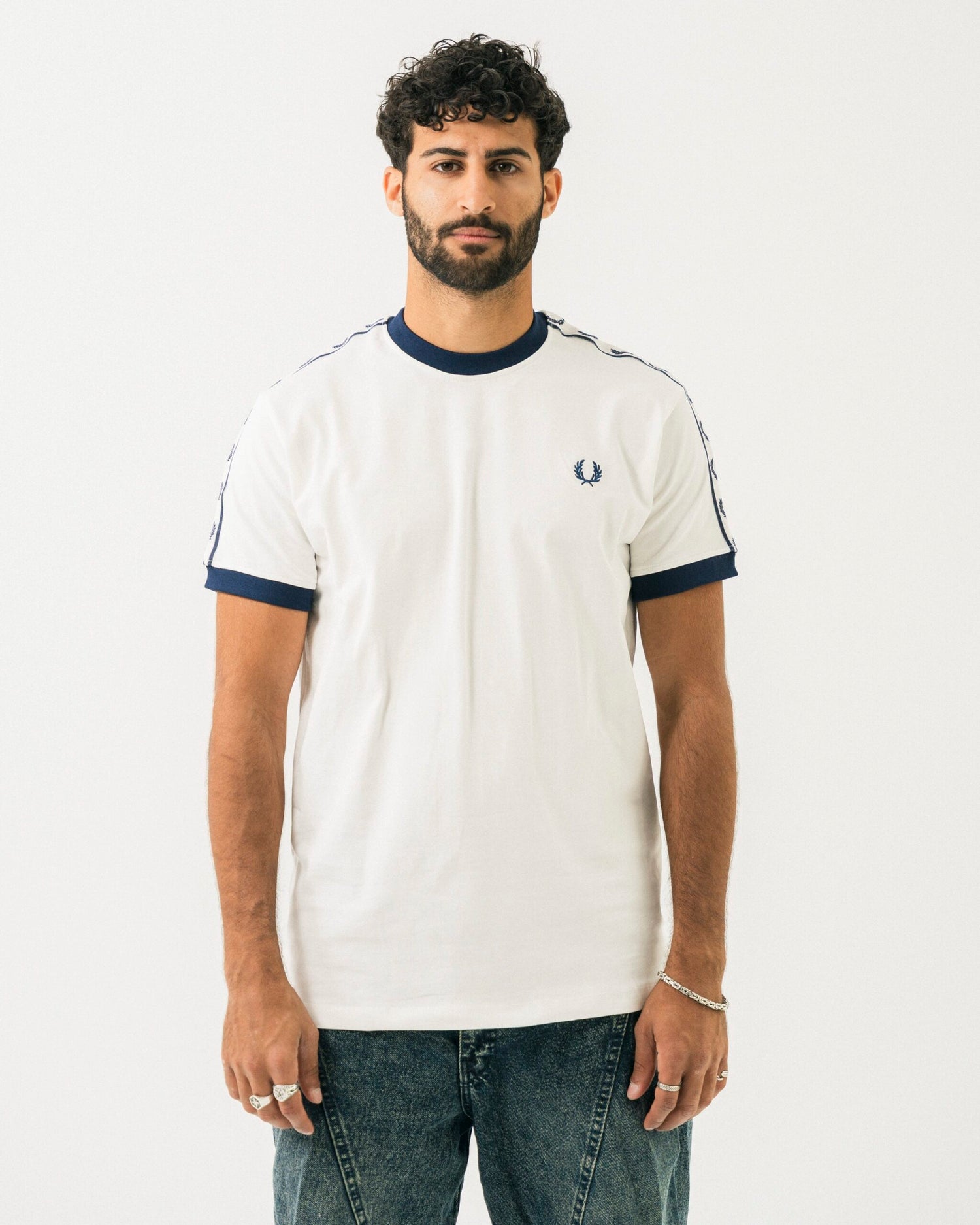 FredPerry Taped T-shirt In White