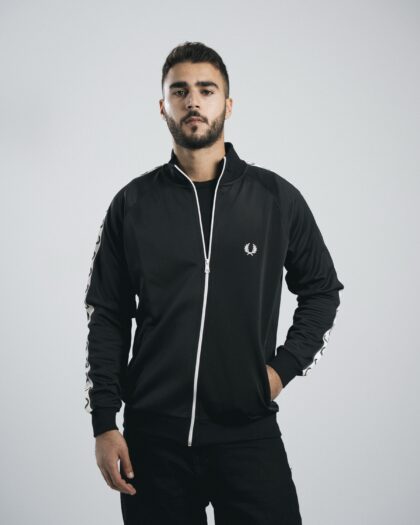 FredPerry Taped Jacket In Black