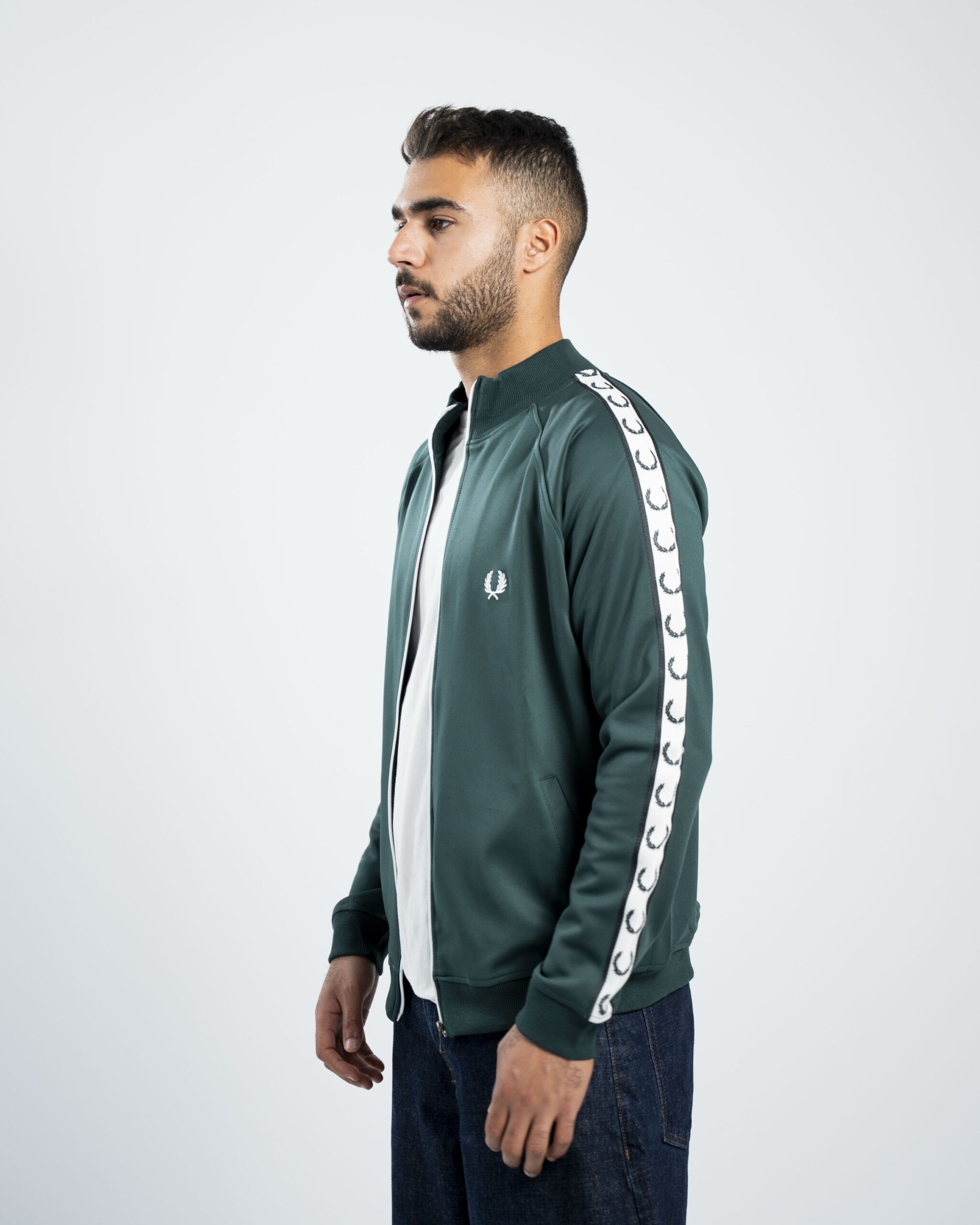 FredPerry Taped Jacket In Green - Image 2