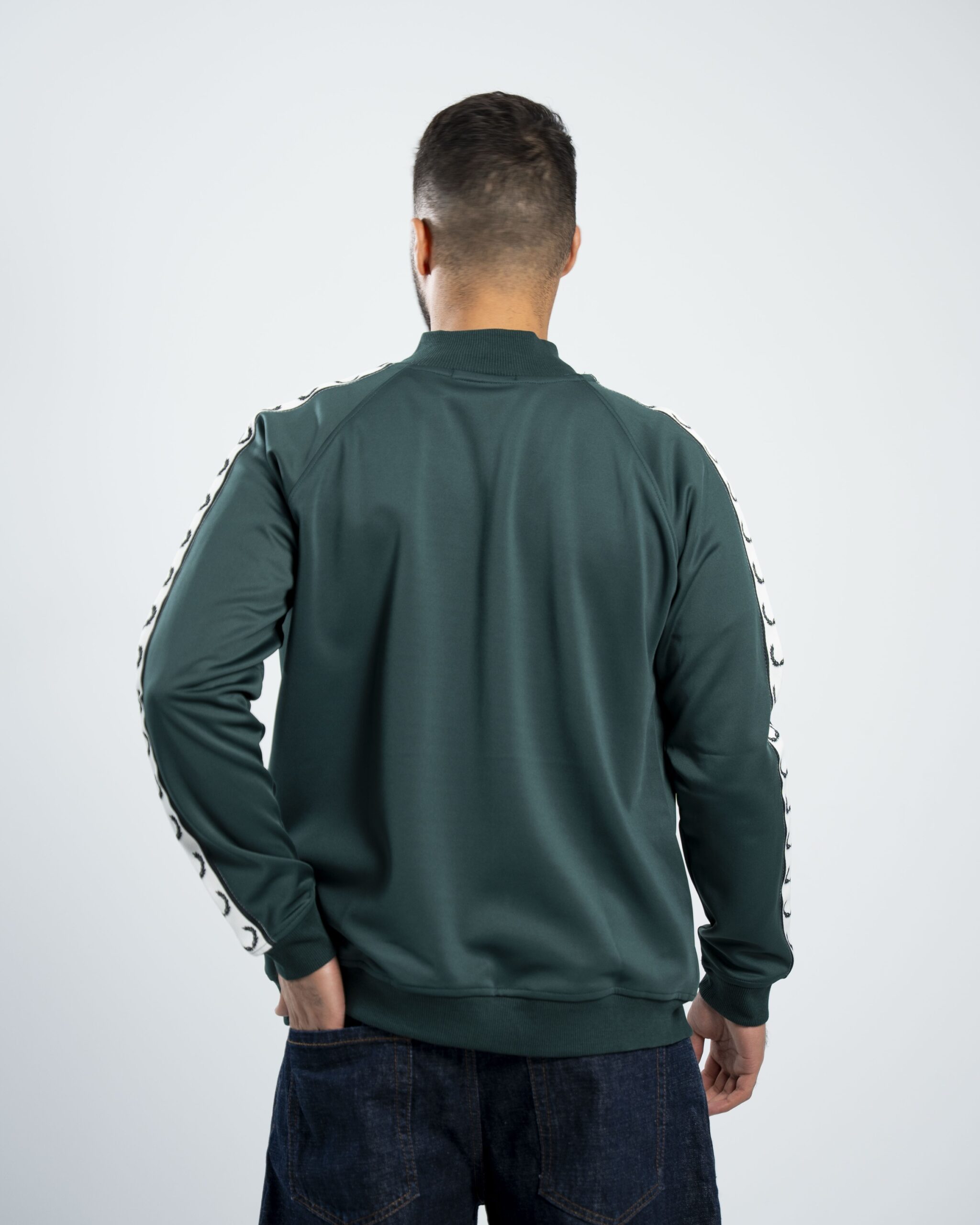 FredPerry Taped Jacket In Green - Image 3