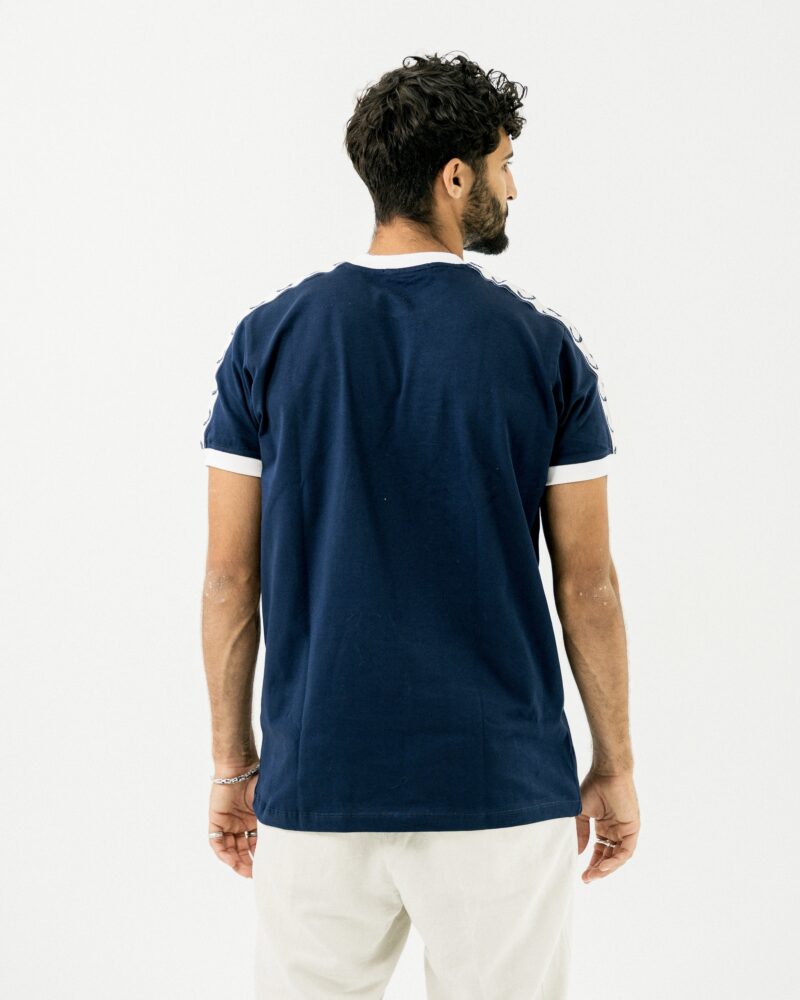 FredPerry Taped T-shirt In Navy - Image 4