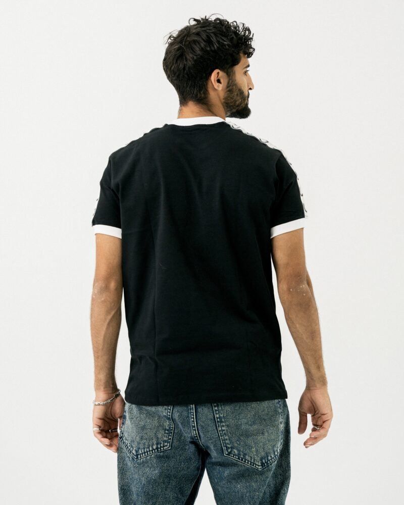FredPerry Taped T-shirt In Black - Image 4