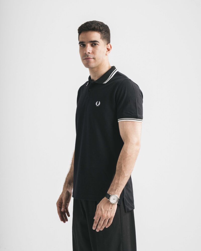 FredPerry Polo Shirt in Black - Image 4