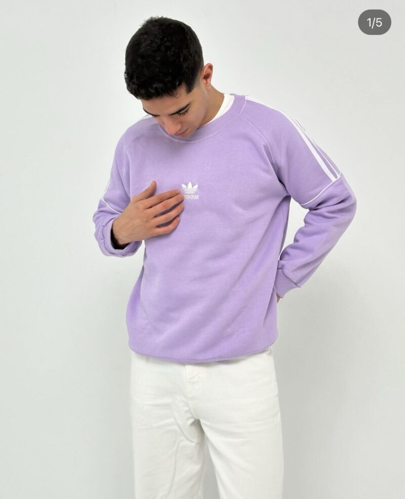 adidas purple crewneck
