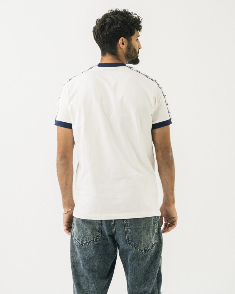 FredPerry Taped T-shirt In White - Image 3