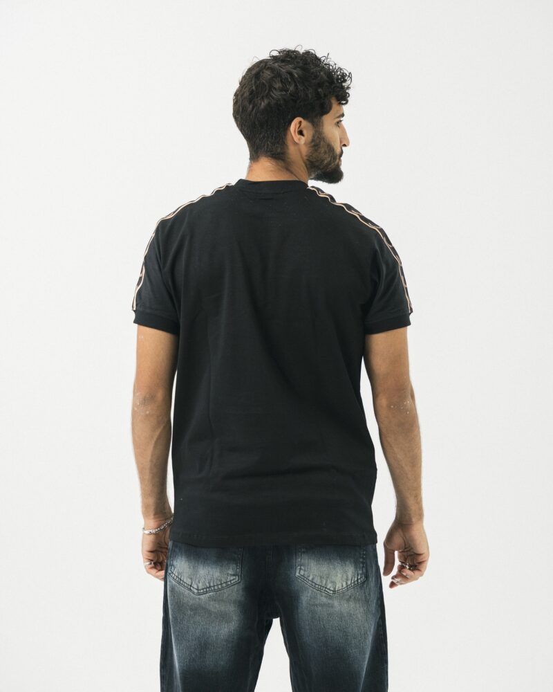 FredPerry Taped T-shirt In Gold - Image 4