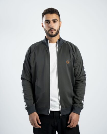 FredPerry Taped Jacket In Dark Grey