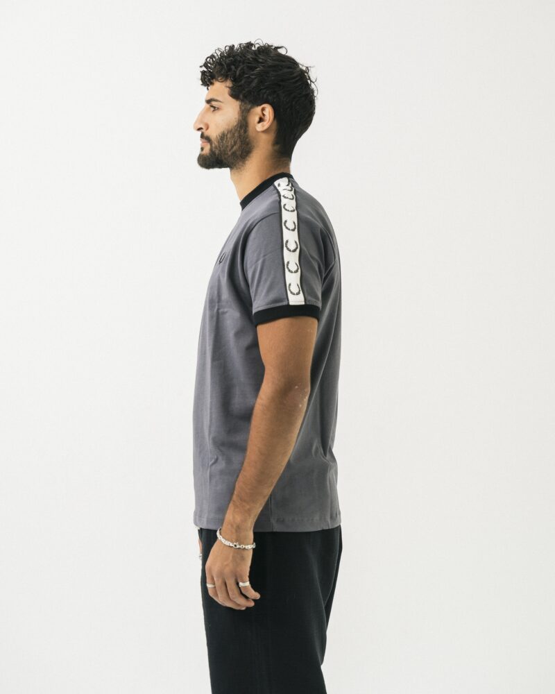 FredPerry Taped T-shirt in Grey - Image 2