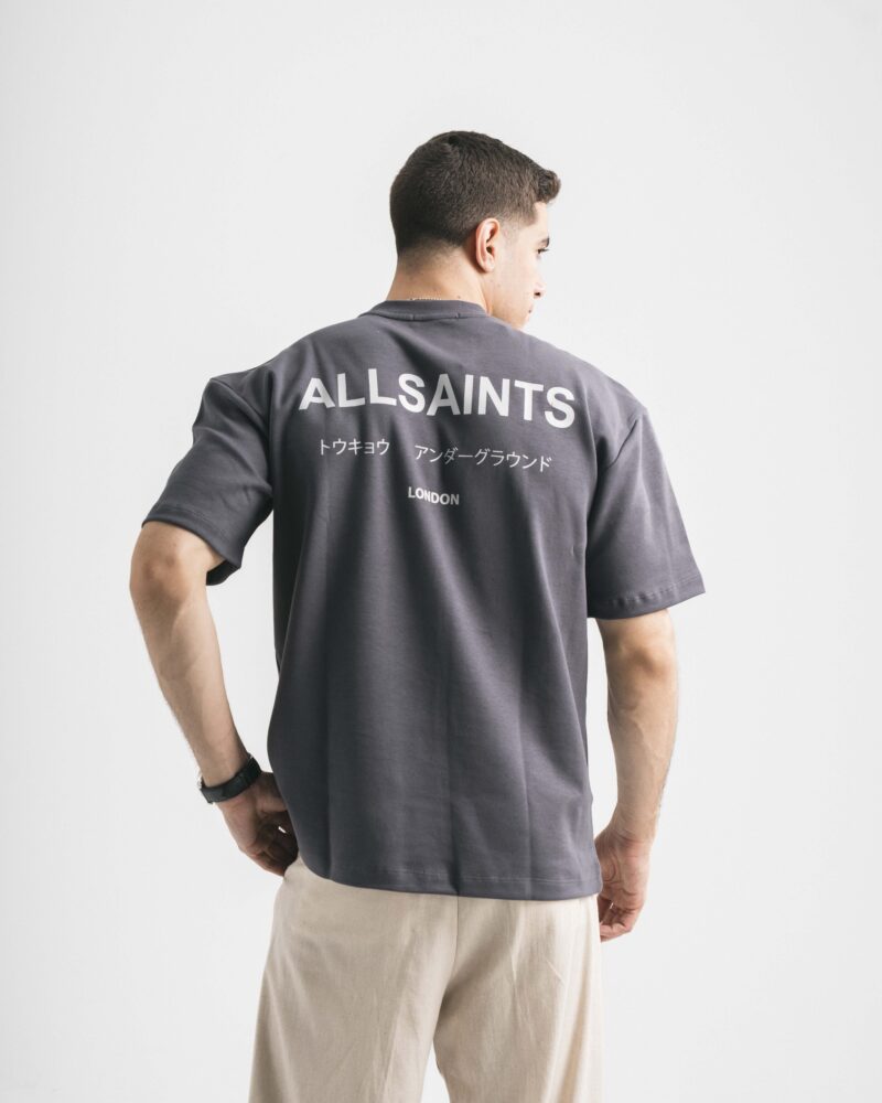 All Saints Grey T-Shirt - Image 2