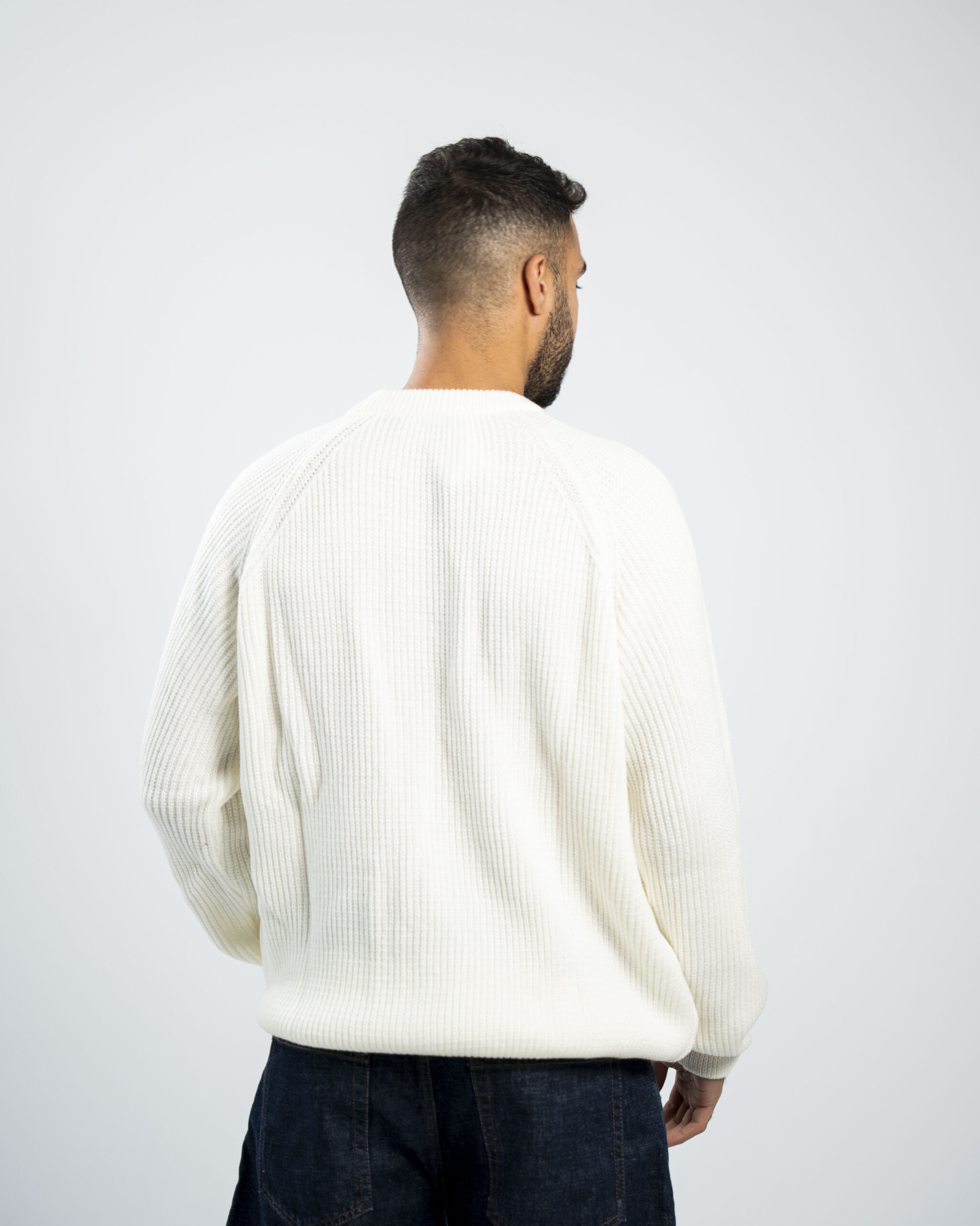 FredPerry Knitted Crewneck in Off-White - Image 3